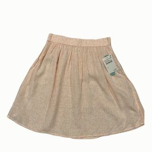 Abound Mini Skirt in Size XS Pink with White Microflorals